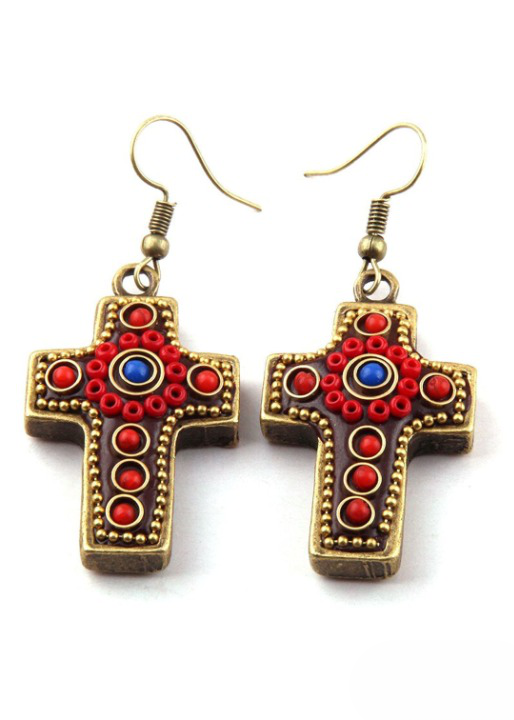 Cross Vintage Boho Earrings