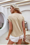 Boho Embroidered Openwork T-shirt