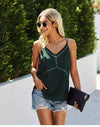 Boho Emerald Green Top