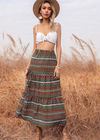 Boho Split maxi Skirt with Ethnic Print