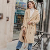 Boho Fleece Long Coat in Beige