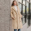 Boho Fleece Long Coat in Beige