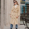 Boho Fleece Long Coat in Beige