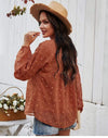 Boho Floral Brown Blouse