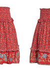 Boho Short Skirt Floral flared