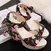 Boho Floral Wedge Sandals