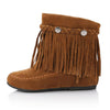 Boho Fringed Braided Boots