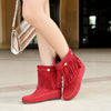 Boho Fringed Braided Boots