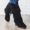 Boho Fringed High Boots