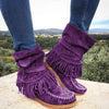 Boho Fringed High Boots