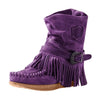 Boho Fringed High Boots