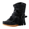 Boho Fringed High Boots