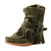 Boho Fringed High Boots