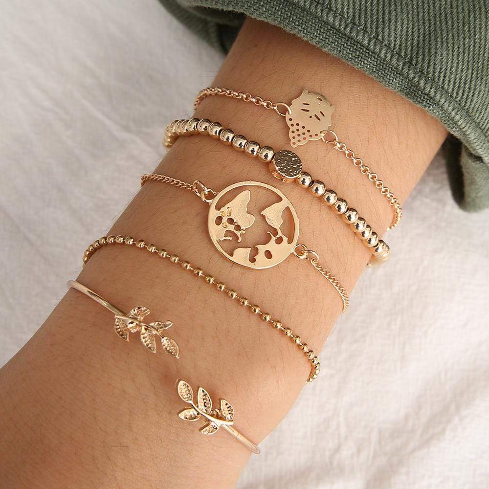 Boho Gold Bracelets Earth & Nature