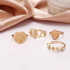 Boho Gold Rings Set Royal