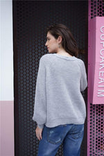 Boho Grey Knit Cardigan