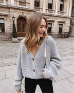 Boho Grey Knit Cardigan