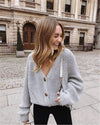 Boho Grey Knit Cardigan