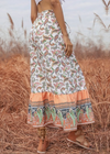 Boho Gypsy printed long Skirt with side slit