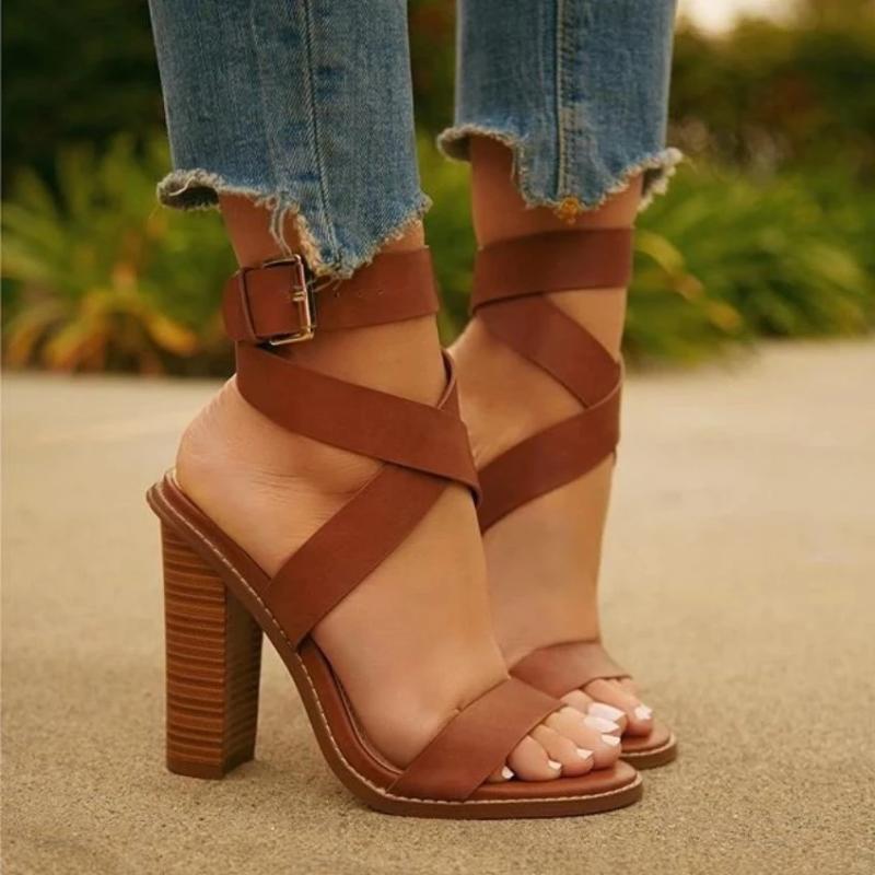 Boho Heeled Buckle Sandals Boho Mood