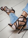 Boho Heeled Open Sandals Patchworks