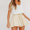 Boho High-Waisted Fluid Striped Short