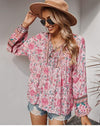 Boho Hippie Blouse in Pink