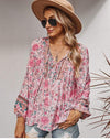 Boho Hippie Blouse in Pink