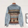 Boho Hippie Light Wash Denim Jacket