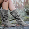 Boho Mid-Long Fringed Boots