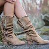 Boho Mid-Long Fringed Boots