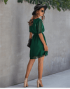 Boho Mini Dress in Emerald Green