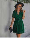 Boho Mini Dress in Emerald Green