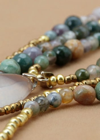 Boho Beaded Necklace 3 Layers