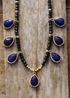 Boho Beads Necklace - Teardrop Pendant
