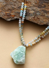 Boho Pendant Necklace - Natural Stone