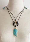 Boho Necklace - Leaf Pendant