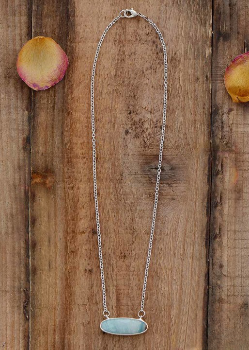 Boho Necklace Silver Chain