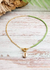 Boho Colorful Necklace - Gold Shell Pendant