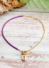 Boho Colorful Necklace - Gold Shell Pendant