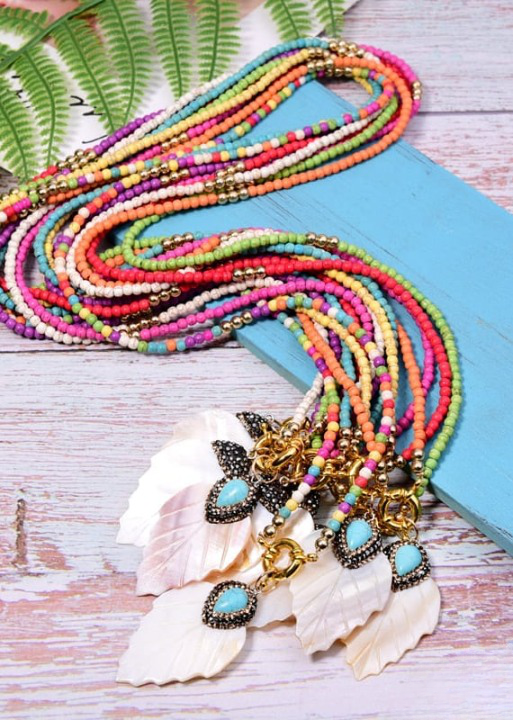 Boho Beads Colorful Necklace