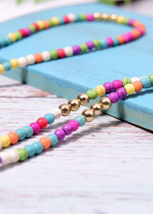 Boho Beads Colorful Necklace