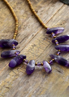 Boho Choker Necklace - Natural Stone Beads