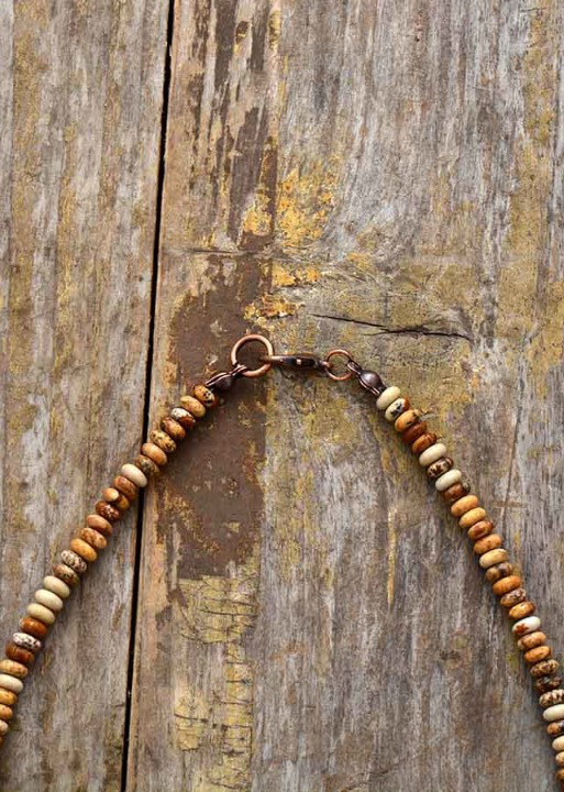 Boho Beads Stone Pendant Necklace