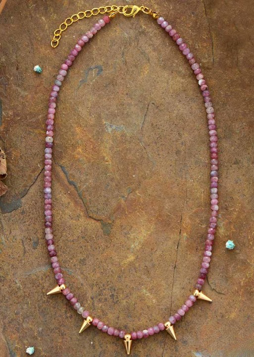 Pink Boho Choker Necklace
