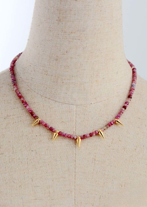 Pink Boho Choker Necklace