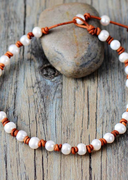 Boho Chokers Pearl Necklace