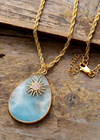 Boho Pendant Necklace Gold Chain