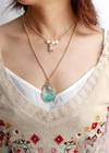 Boho Pendant Necklace Gold Chain