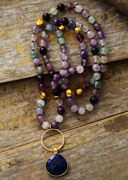 Long Boho Beaded Necklace